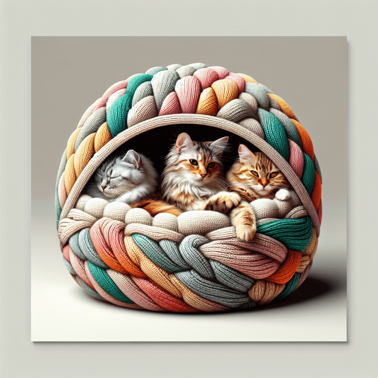 Caminhas de tricô para gatos: aconchego e elegância