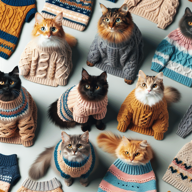 camisetas de tricô para gatos: estilo e conforto