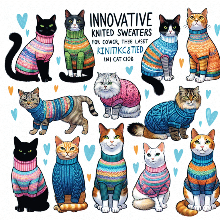 camisetas de tricô para gatos: moda felina inovadora