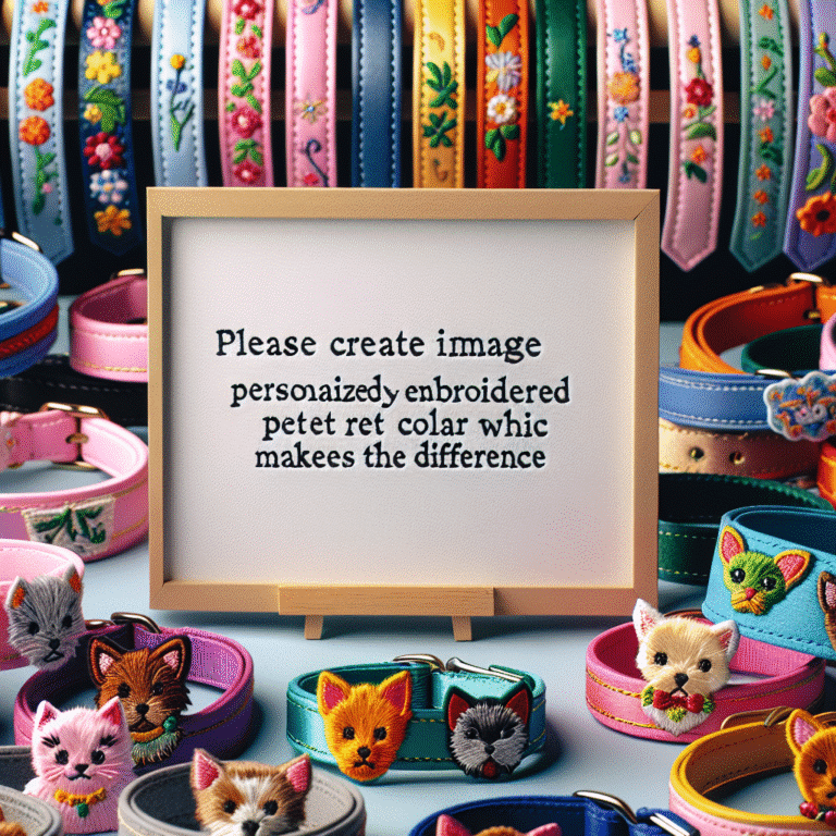 coleiras com nome bordado: personalização que faz a diferença