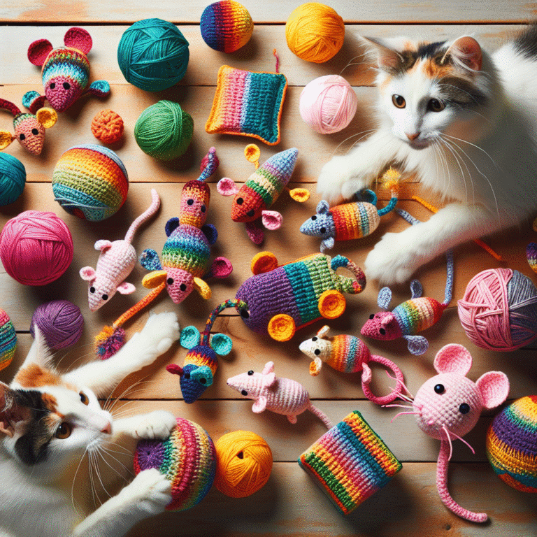 Brinquedos de crochê: a diversão sustentável para gatos