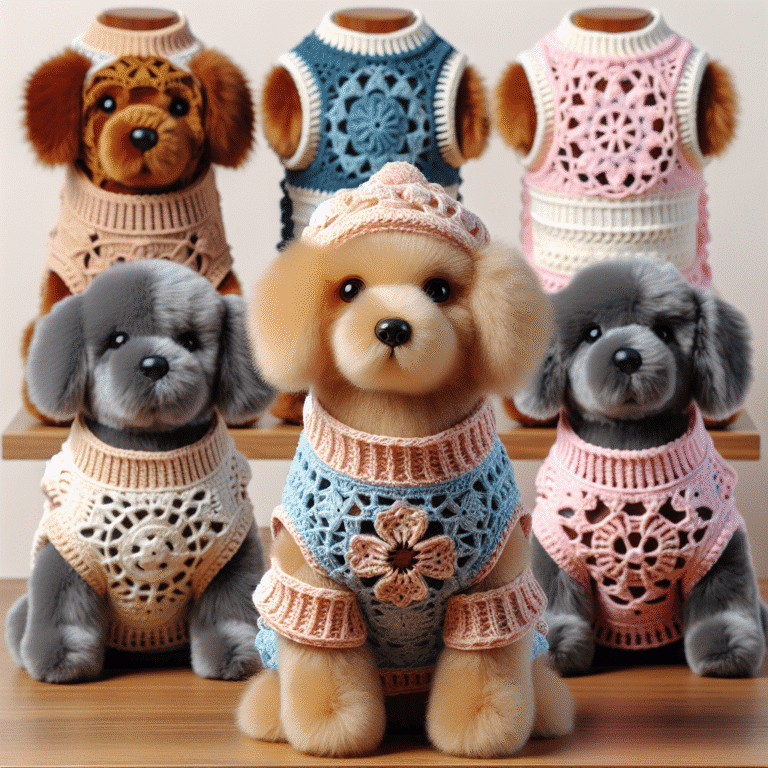 coletes de crochê para cachorros: conforto e elegância