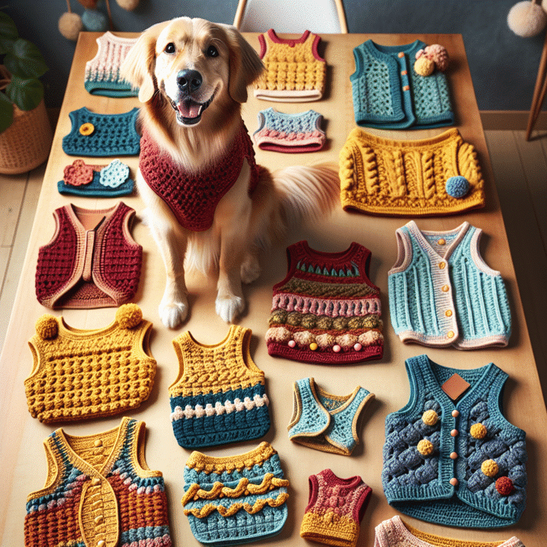 coletes de crochê para cachorros: conforto e elegância