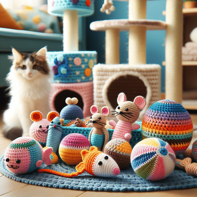 Brinquedos de crochê para gatos: estilo e diversão