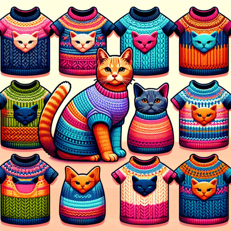 camisetas de tricô para gatos: a moda felina chegou