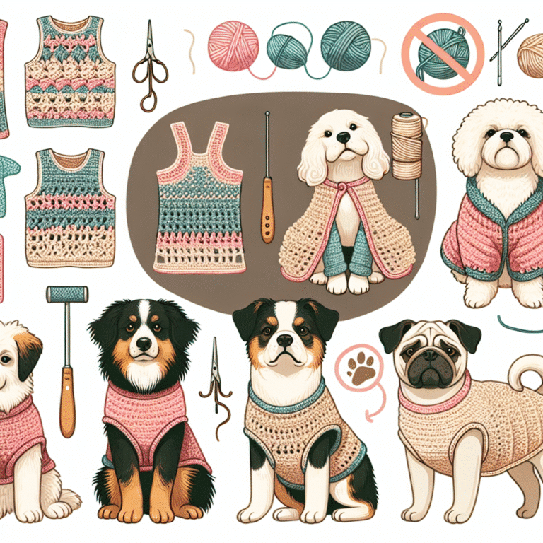 coletes de crochê para cachorros: conforto e elegância