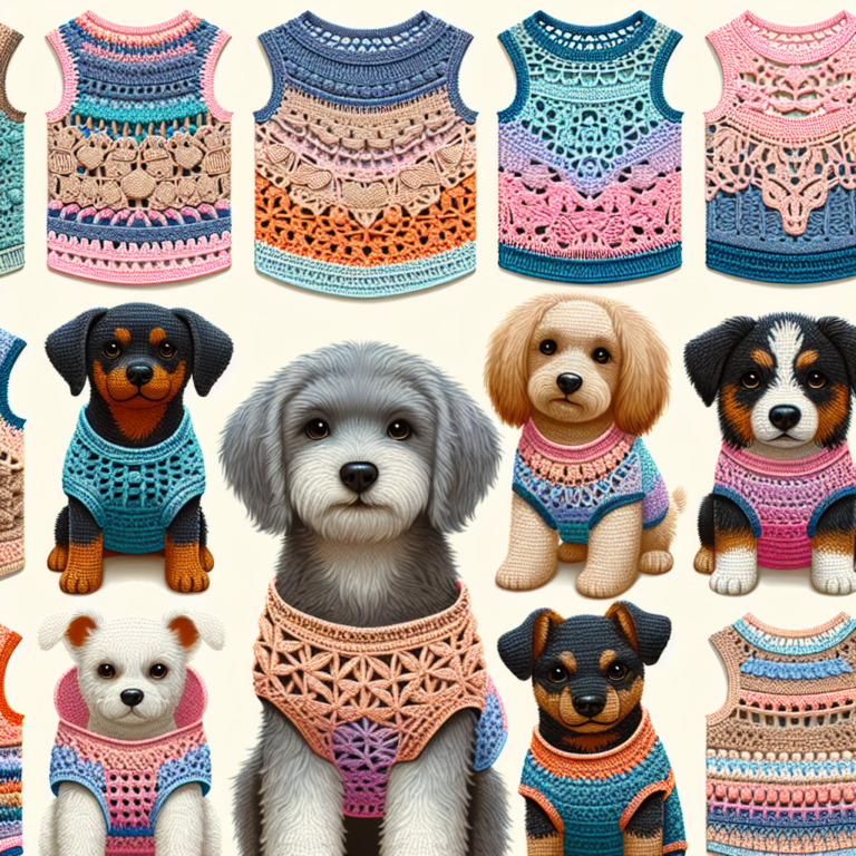 coletes de crochê para cachorros: charme e proteção