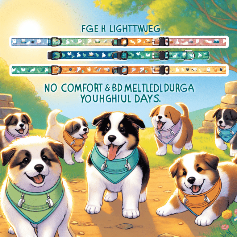 coleiras leves para filhotes: conforto na infância