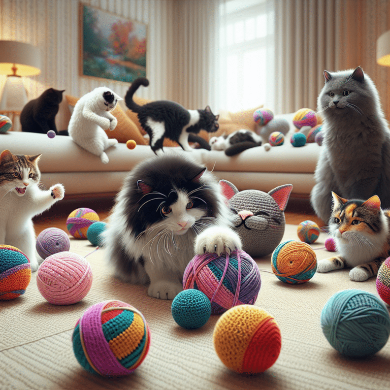 Bolas de crochê para gatos: A bola que faz seu gato brincar sem parar